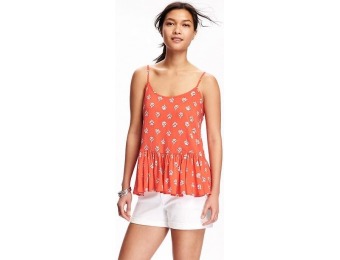 88% off Old Navy Printed Peplum Swing Cami For Women