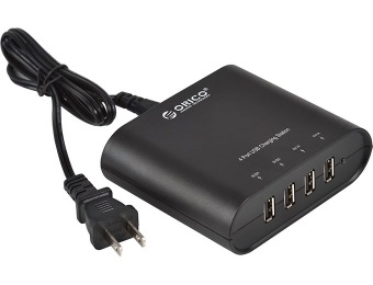 84% off Orico 4-Port AC 6.2Amp USB Wall Travel Charger