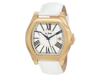 90% off A_Line 80008-YG-02-WH Adore Leather Women's Watch