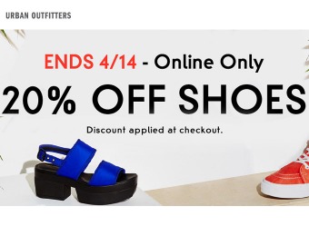 20% off Men's & Women's Shoes at Urban Outfitters