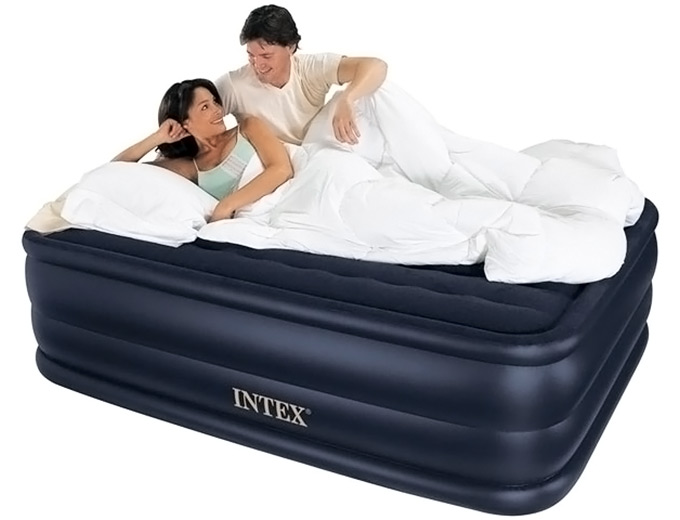 intex queen air mattress prestige downy accessory