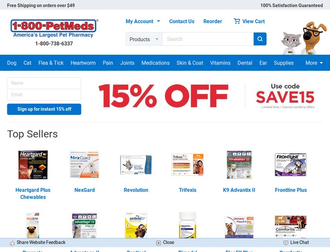1 800 Pet Meds Coupons & Offer Codes, Discounts, Reviews