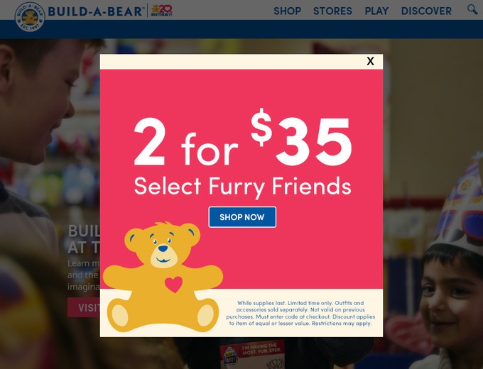 BuildABear Coupons & Promotion Codes