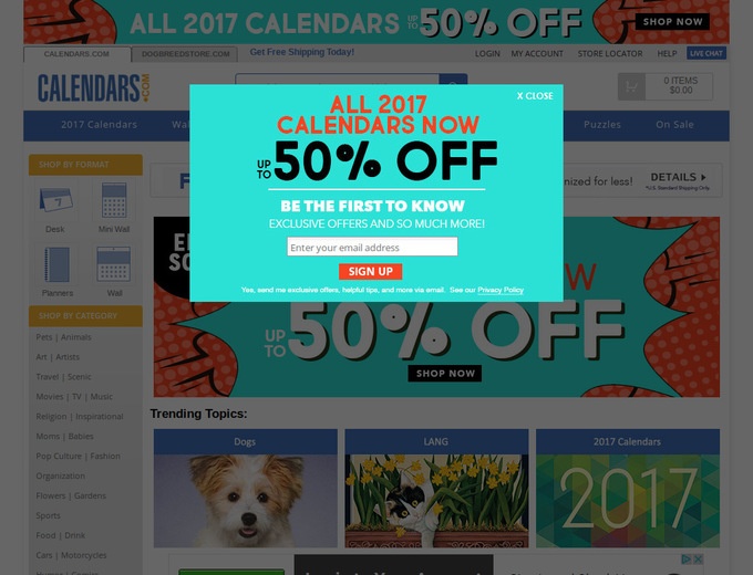 Coupons & Calendars Promotion Codes