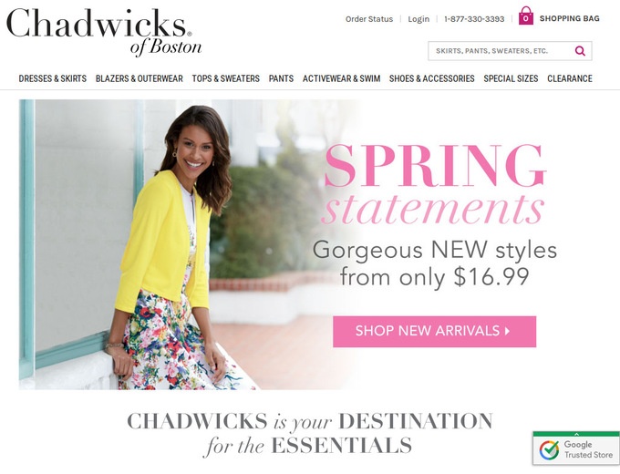 Chadwicks Coupons & Chadwicks of Boston Promotional Codes