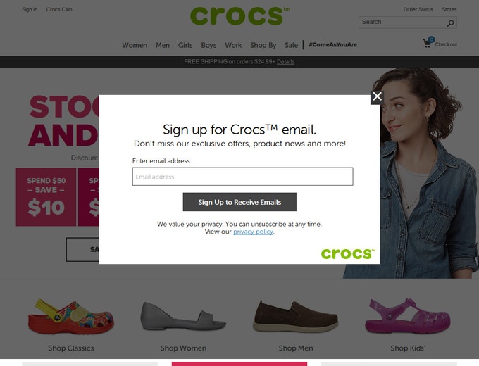 crocs store coupon