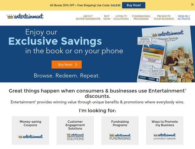 Entertainment Coupon Book Coupons & Promo Codes