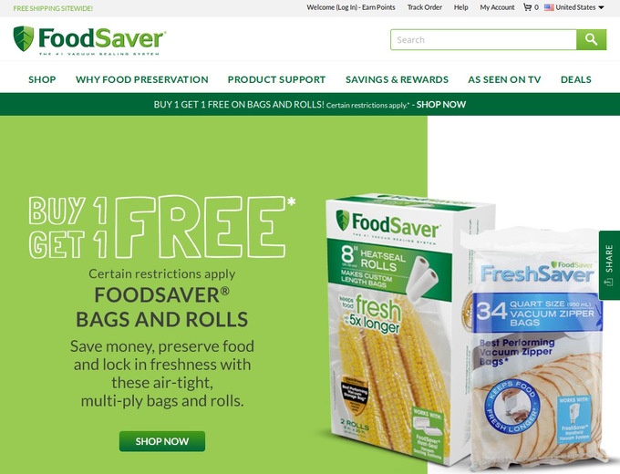 FoodSaver Coupons & Promotional Codes