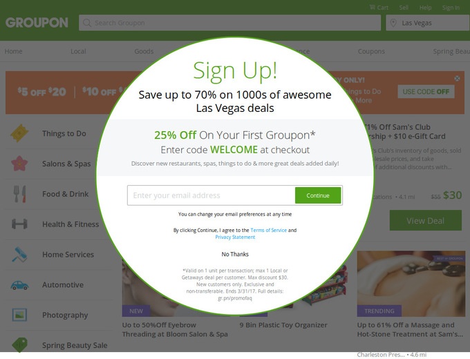 Groupon Coupons & Promotional Codes