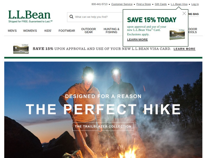 LL Bean Coupons & Promotion Codes & LLBean Outlet Sales