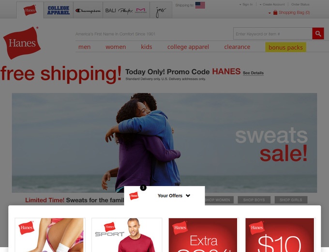 One Hanes Place Coupons & Discount Codes