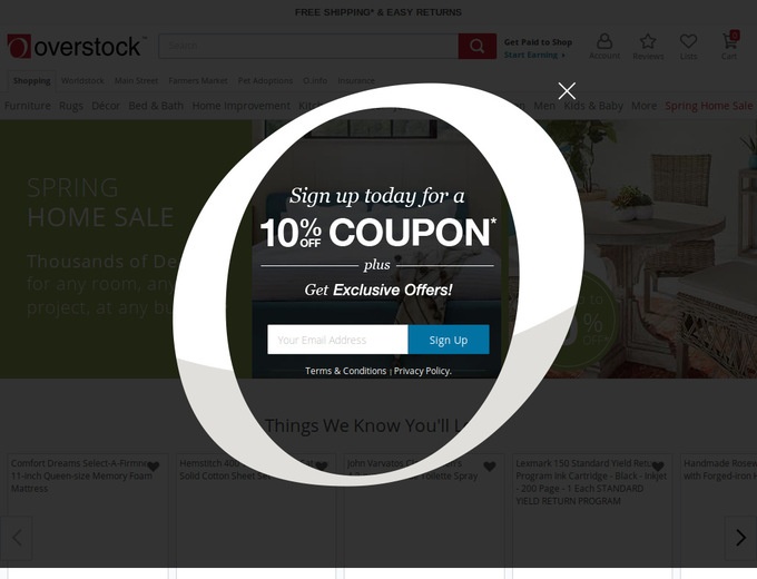 Overstock Promo Codes & Coupon Code Deals, Reviews