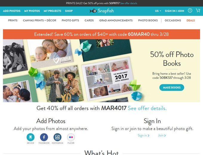 Snapfish Coupons & Promotional Codes